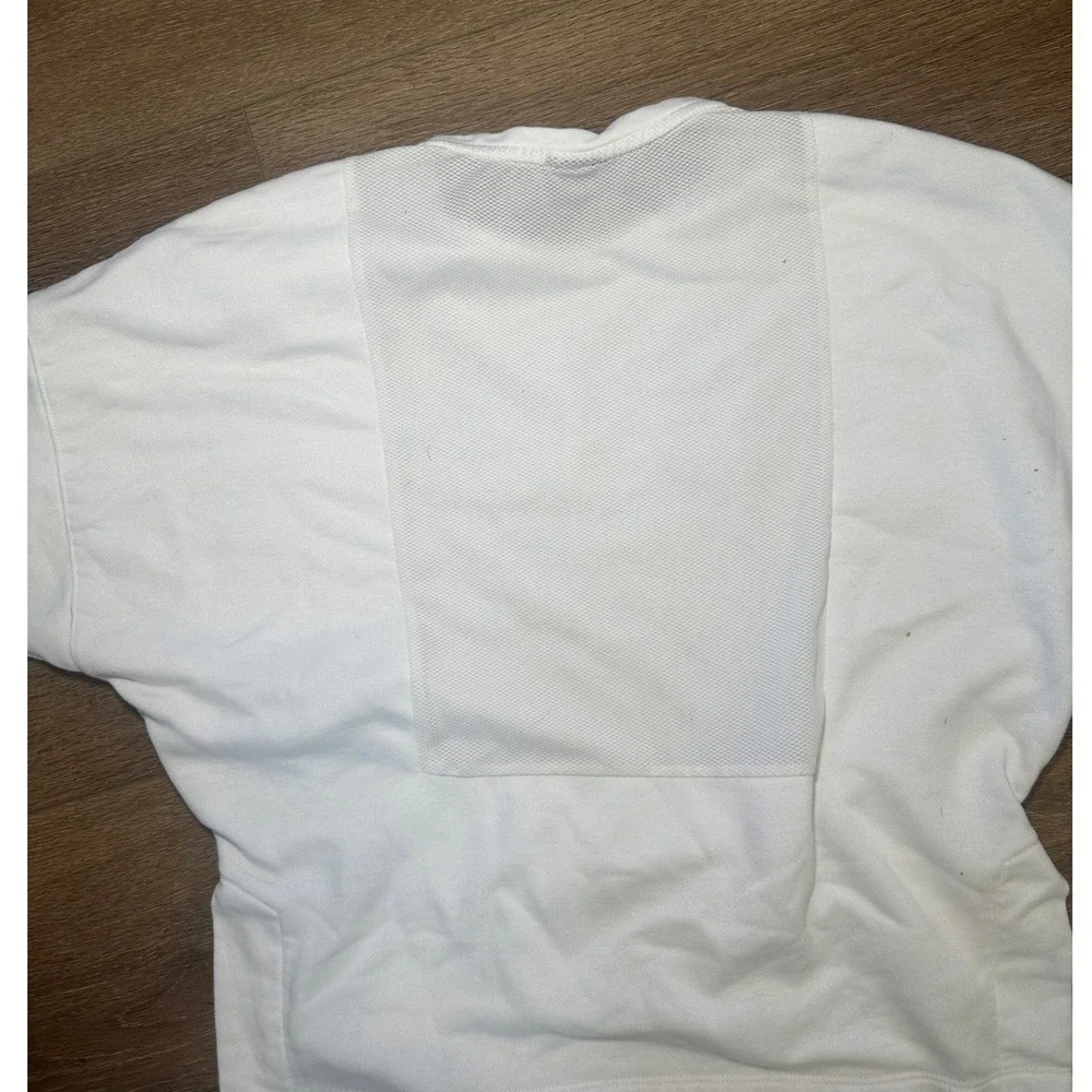 Nike Womens Pullover Minimalist White Mesh Back Athletic Short Sleeve Size Small